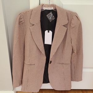 Houndstooth Pattern Blazer